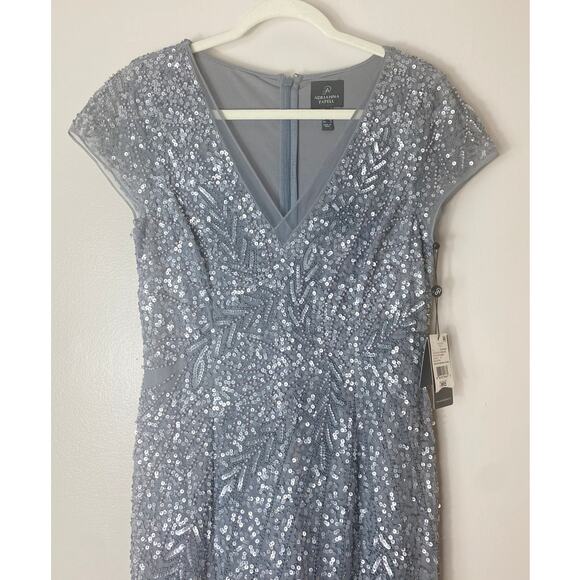 NWT ADRIANNA PAPELL DRESS GOWN MOTHER OF THE BRIDE FORMAL EVENING WEDDING GUEST - Picture 7 of 16